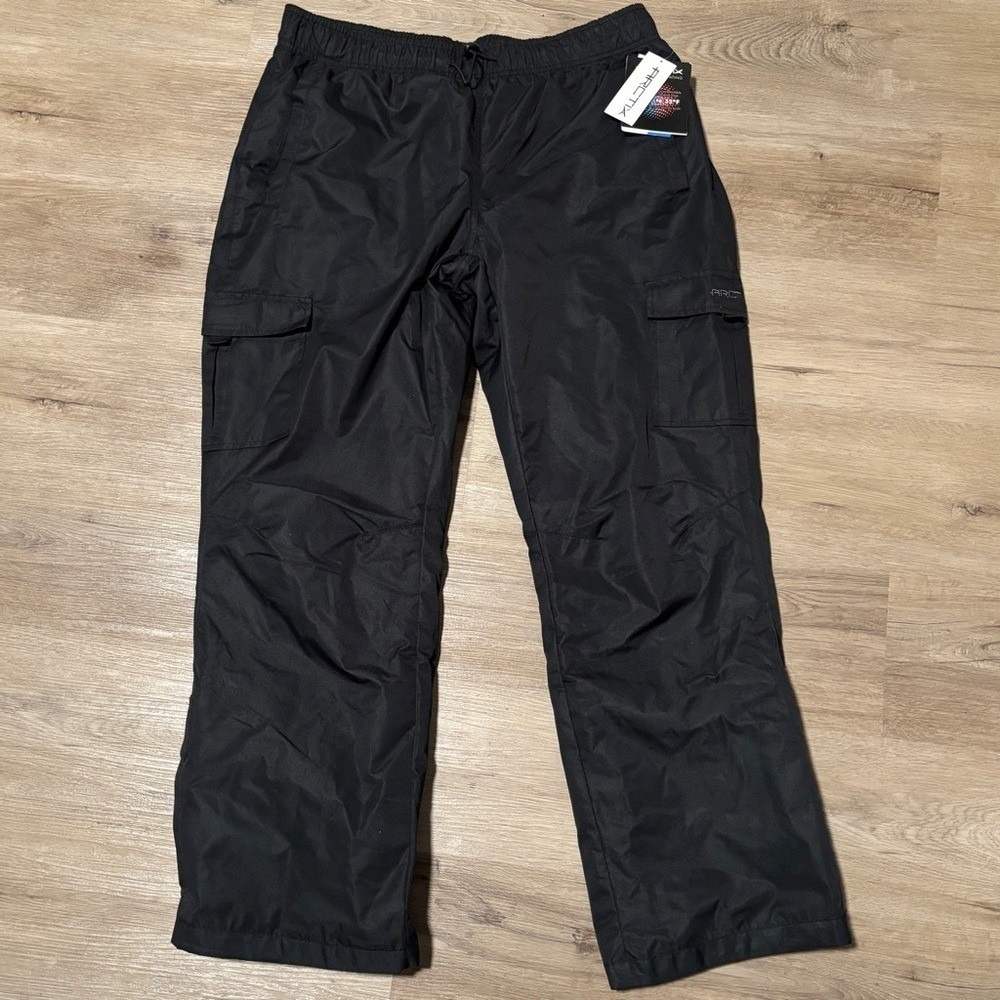 Arctix Lumi Black Fleece Lined Cargo Pants Insulated Snow Hiking Gorpcore NWT XL